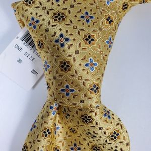 Ermenegildo zegna gold Geometric silk neck tie